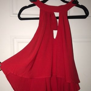Cute flowy red romper
